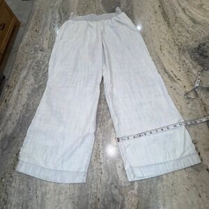 Side Stitch Womens Large Light Blue 100% Lyocell Wide Leg Baggy Pants